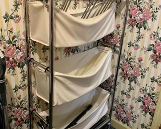 #166	3 Basket Laundry Rolling Cart	 $30.00 			
