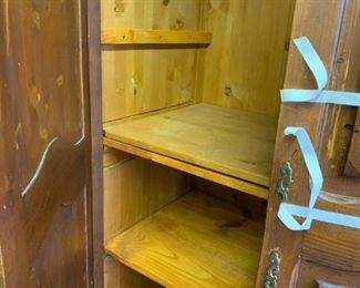 #189	Wood Armoire (as is) 46x24x29	 $20.00 			
