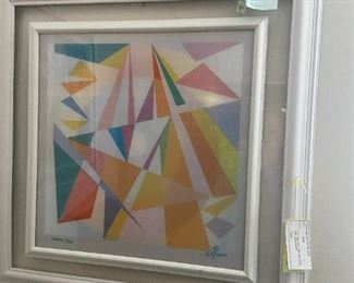#86	Art	Yaacov Agam "Peace" 2007  signed 76/99  (appr. In 2013 for $6850)	 $1,000.00 			
one angle of the print. it changes in each angle. 