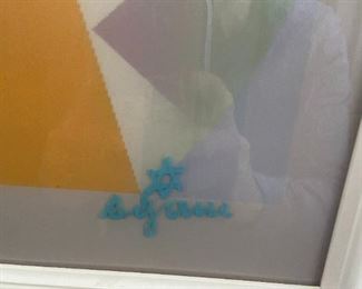 #86	Art	Yaacov Agam "Peace" 2007  signed 76/99  (appr. In 2013 for $6850)	 $1,000.00 			
signature