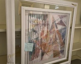 #87	Art	Yaacov Agam "Conflict" 2007 Signed 65/99  (apprr. In 2017 at $7900)	 $1,350.00 			
one angle of the print. it changes as you turn your head. 
