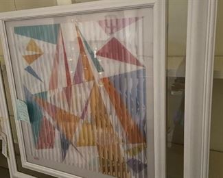 #87	Art	Yaacov Agam "Conflict" 2007 Signed 65/99  (apprr. In 2017 at $7900)	 $1,350.00 			
one angle of the print. it changes as you turn your head. 
