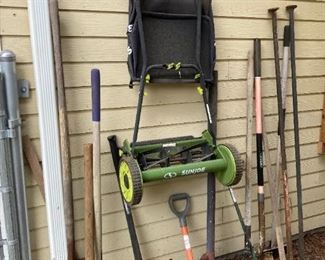 Gardening Tools SunJoe Manual Lawn Mower Shovels Weed Hound Pick Ax