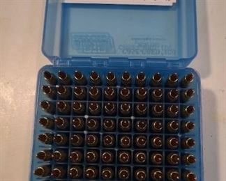 MTM 100 Round Rifle Ammo Case With 100 223 Remington Full Metal Jacket Round