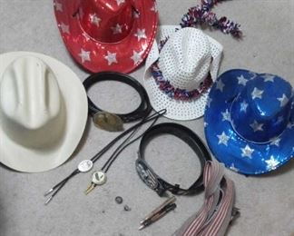 Patriotic Cowboy Hats Suspenders Belts Cowboy Hat Hard Hat