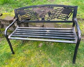 Patriotic Garden Bench