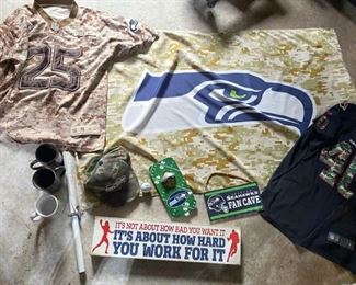 Seattle Seahawks Military Flag Jerseys Sports Memorabilia