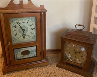 Seth Thomas Wood Mantle Clock And Nature Themed Clock