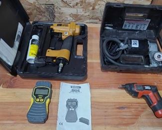 Stanley Pneumatic Staple Gun Coleman Tire Inflator Black  Decker Power Drill