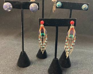 Sterling Silver And Turquoise Earrings