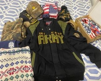 US Army Coat Amerian Flag Shoes Women Veteran Hat