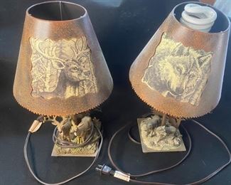 Wolf And Deer Lamps