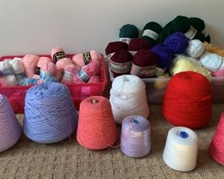 Acrylic Yarn Skeins and Spools