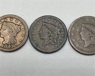 Braided Hair and Coronet Large Cent