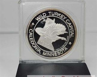 3 Only 1 Troy Ounce of .999 fine Silver. Wild Turkey Capital. Caledonia MN.