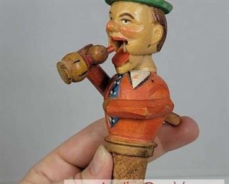 22 Vintage Wood Carved Bottle Stoppe