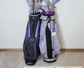 24 Two Golf Bags with Clubs. Ladys Edge. Tour Edge and Northern. Stinger, Knight, Mercury, Master Trip and more