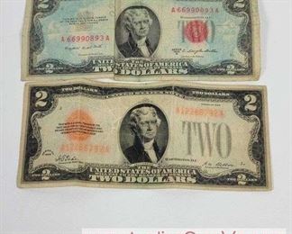 25 TWO 2 dollar bills. 1928 and 1953 Series.