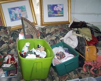 SOFA--NOT FOR SALE.   MORE MISC.