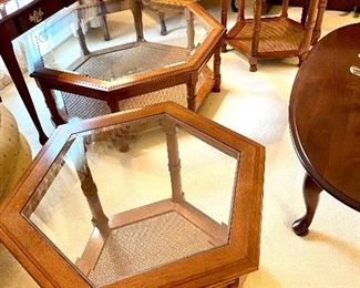 Two Sets of Matching End Tables and Coffee Tables 