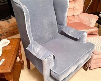 Pretty Velvet Wingback Chair