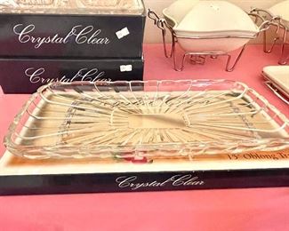 Lots of Crystal Serving pieces New in Boxes