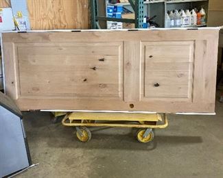 Knotty Alder Door/ Frame 3.0x8.0 Single Bore Heavy Door This Was an Exterior Door Mounted On A Interior Door Frame. Strike Side of Frame is Broken and Will Need a New Jamb. 