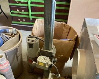 Large Quantity Of Concrete Core Drill Bits, Core Drill and Stand Basically Buy this Set and Your in Business.  