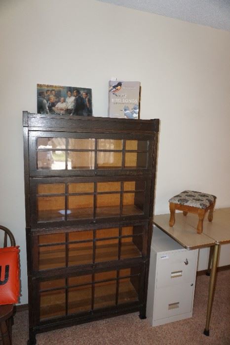 Glass door bookcase-barrister bookcase 4 stack