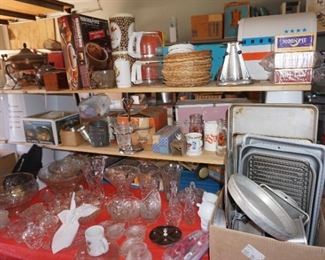 glassware, kitchen items