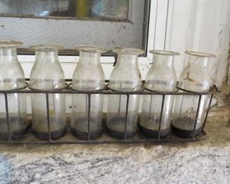 Antique Glass Milk Containers