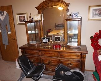 dresser, exercise equipment