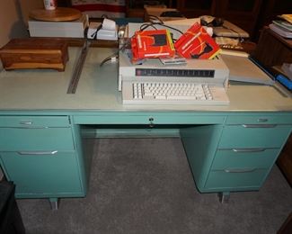 vintage turquoise desk