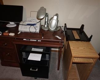 desk, office items
