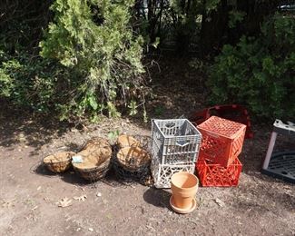 crates, planters