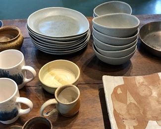 contemporary stoneware, handmade and mass produced including crate and barrel from 2021