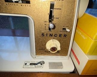 Detail of singer sewing machine 