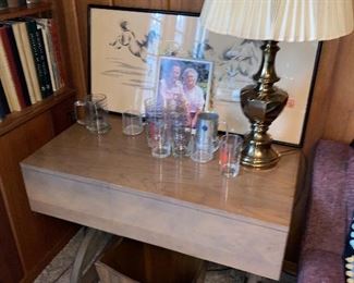 Ranch Oak unique pattern drop leaf table