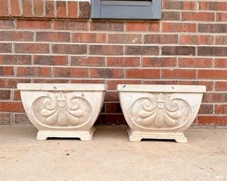Concrete Planters - vintage