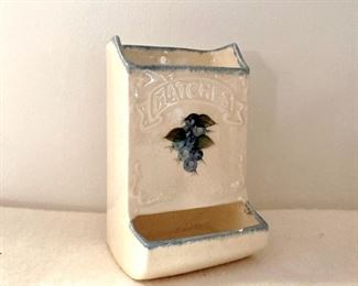 LL Bean Blueberry Stoneware Match Holder