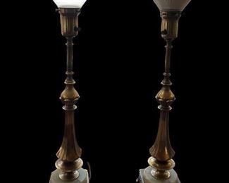 016 Rembrandt Brass Table Lamps