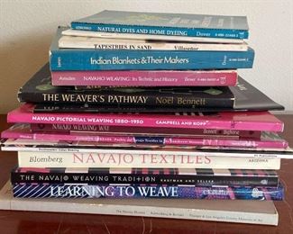 052 Lot Of Books On Weaving And Navajo Textiles