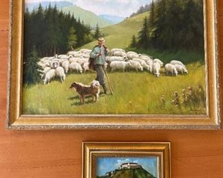 065 Original Oil by Ukranian Artist I Am The Good Shepherd