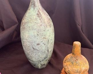 068 Metal Vase Clay Sculpture
