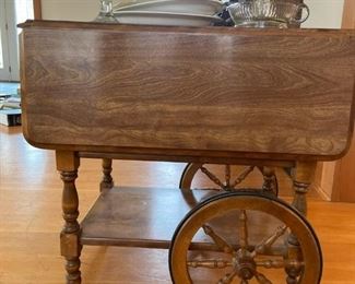 090 Drop Leaf Rolling Bar Cart And More