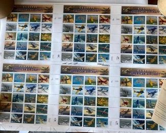 383 Collectors Signed and Uncut Classic American Aircraft Stamps