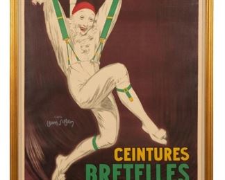 After Jean Dylen, Ceintures Bretelles Filver, 1926, lithograph