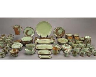 Collection of Frankoma Pottery Oklahoma diningware
