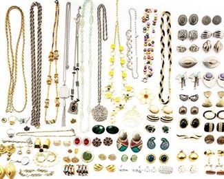 Collection of assorted costume jewelry
