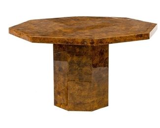  Lacquered Burlwood Center Table